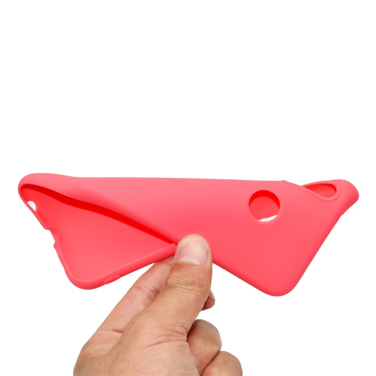 For Huawei P20 Lite/Nova 3e (China) Solid Color Frosted Flexible TPU Phone Cover - Red-6