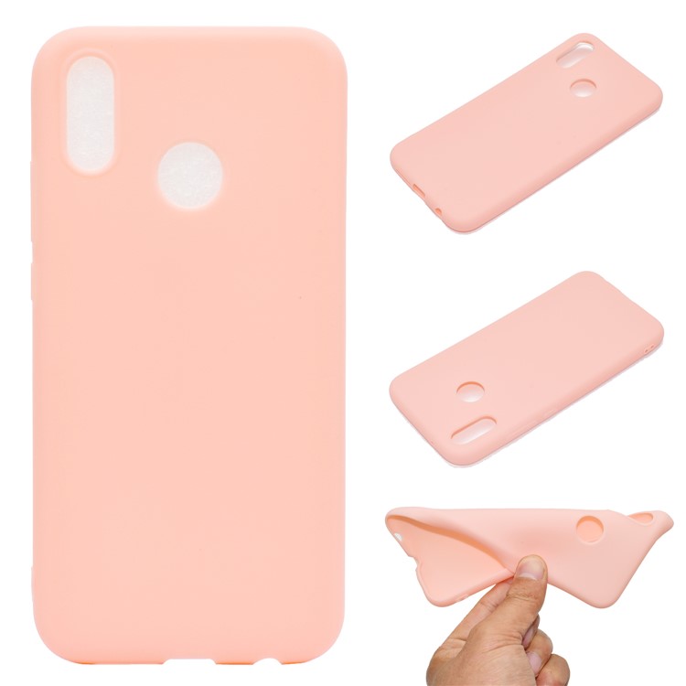 For Huawei P20 Lite/Nova 3e (China) Solid Color Frosted Soft TPU Phone Lightweight Case - Pink-1