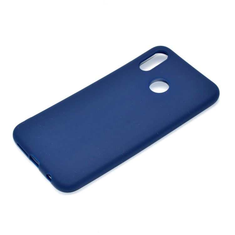 Solid Color Frosted Soft TPU Accessory Case for Huawei P20 Lite/Nova 3e (China) - Dark Blue-3