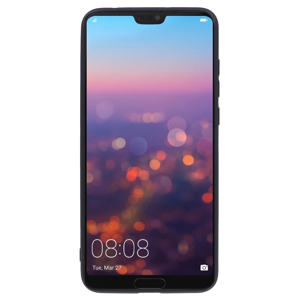 Pour Huawei P20 Pro Color Color Matte Soft TPU Téléphone - le Noir