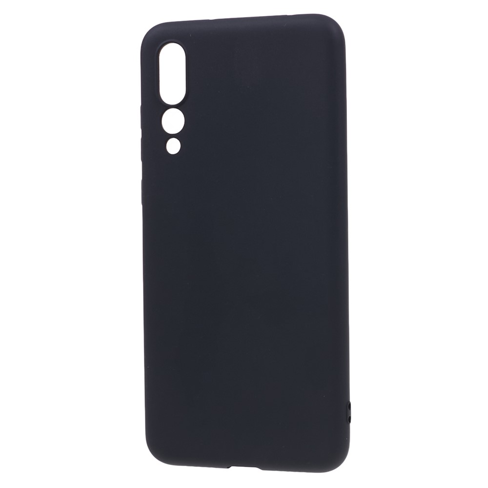 Pour Huawei P20 Pro Color Color Matte Soft TPU Téléphone - le Noir