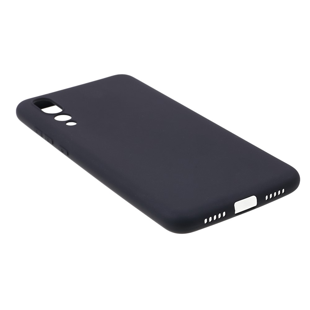 Pour Huawei P20 Pro Color Color Matte Soft TPU Téléphone - le Noir