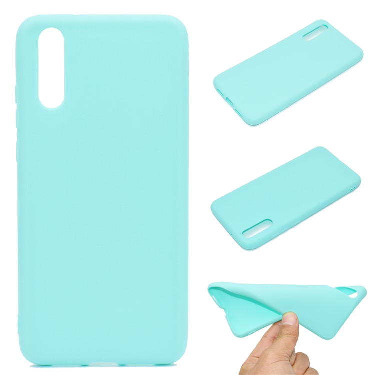 For Huawei P20 Pro Solid Color Frosted Soft TPU Phone Case - Cyan-1