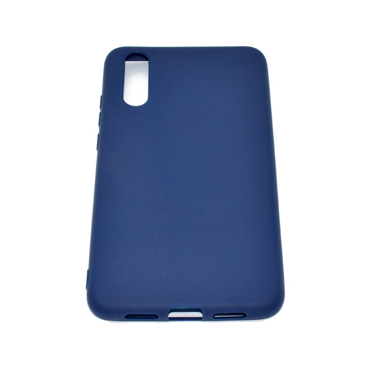 Solid Color Frosted Flexible TPU Cellphone Shell Case for Huawei P20 Pro - Dark Blue-5