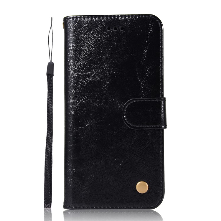 Premium Vintage PU Leather Wallet Stand Phone Case for Huawei P20 Pro - Black-2