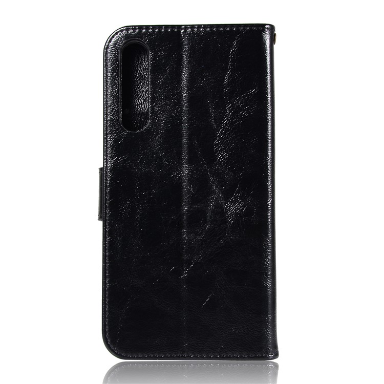 Premium Vintage PU Leather Wallet Stand Phone Case for Huawei P20 Pro - Black-3