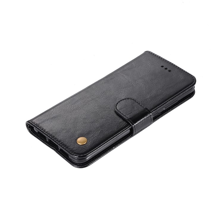Premium Vintage PU Leather Wallet Stand Phone Case for Huawei P20 Pro - Black-7