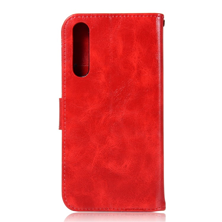 Premium Vintage PU Leather Wallet Stand Casing for Huawei P20 Pro - Red-3