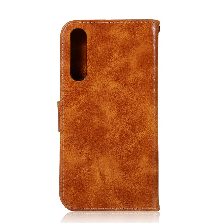 For Huawei P20 Pro Premium Vintage PU Leather Wallet Case with Stand - Brown-3