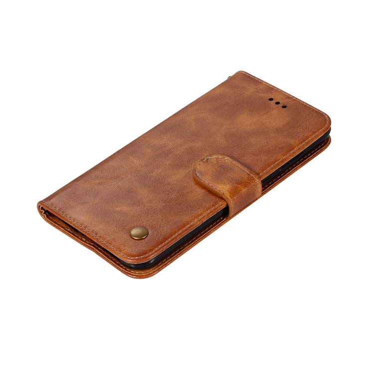 For Huawei P20 Pro Premium Vintage PU Leather Wallet Case with Stand - Brown-7