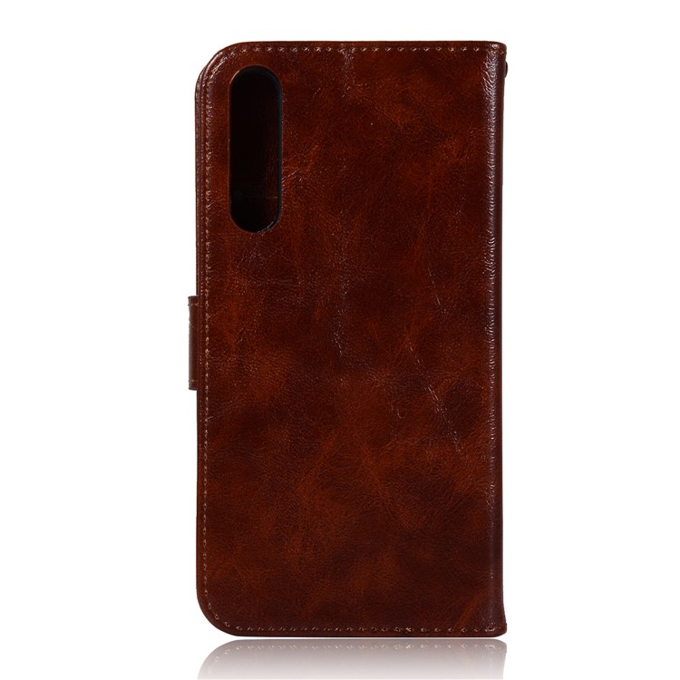 Premium Vintage PU Leather Wallet Stand Cellphone Folio Cover for Huawei P20 Pro - Coffee-3