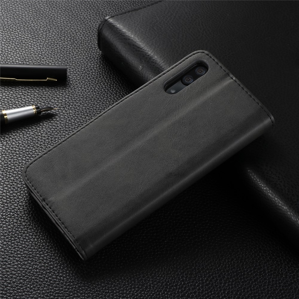 Lc. Étui de Protection en Cuir de Support de Portefeuille Imeeke Pour Huawei P20 - le Noir-8