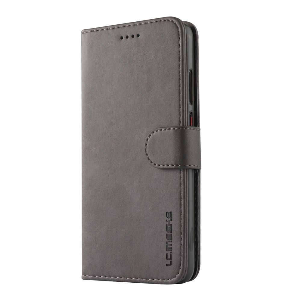 LC. IMEEKE Carteira Suporte De Couro Capa Protetora Flip Para Huawei P20 - Cinzento-5