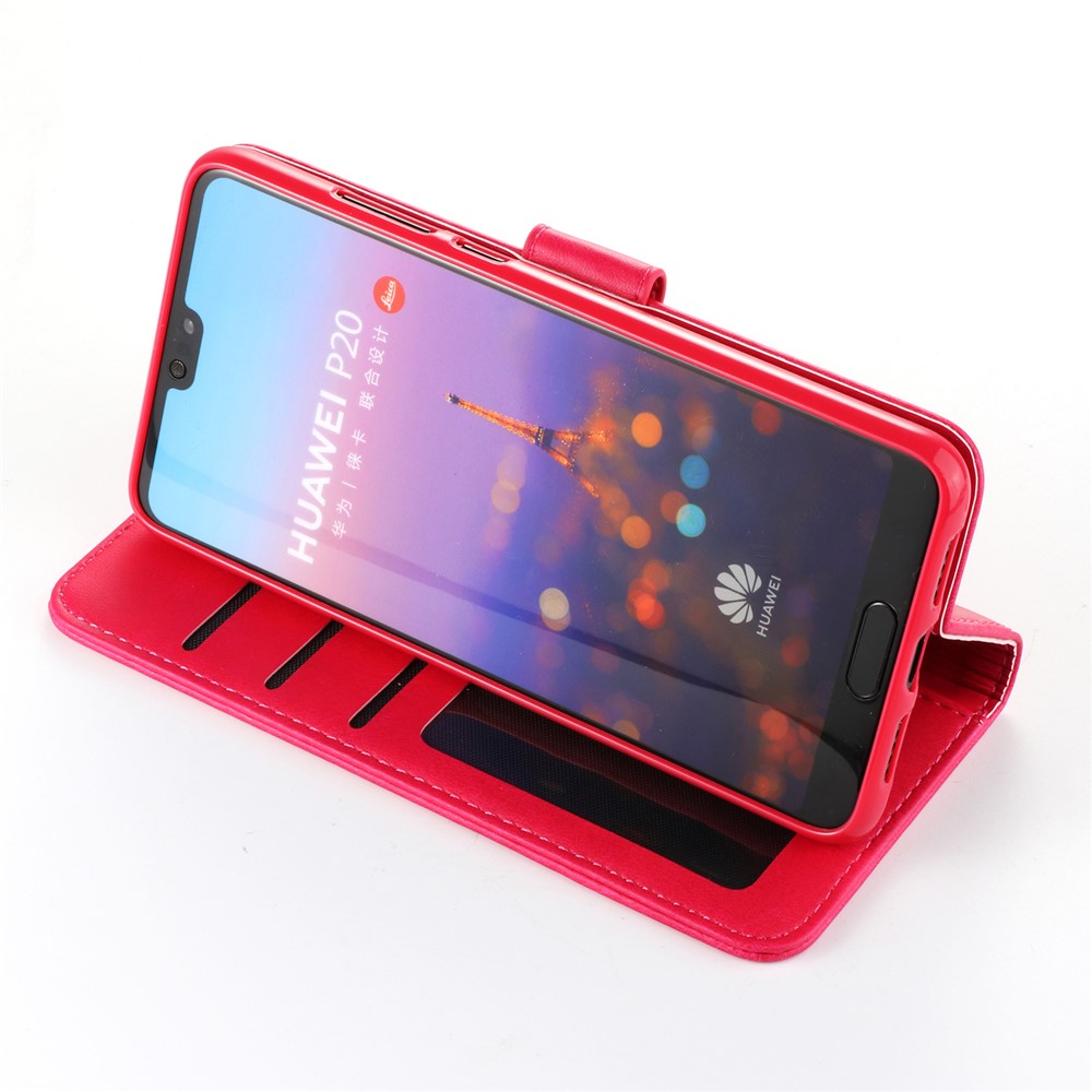 LC. IMEEKE Brieftasche Ständer Leder Handyhülle Für Huawei P20 - Rose-3