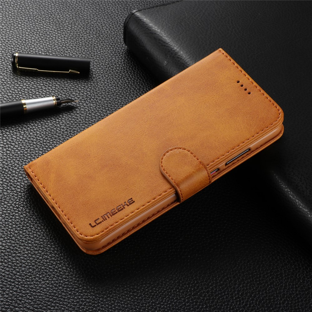 Lc. Imeeke Wallet Stand Leather Flip Case с Карточными Слотами Для Huawei P20 - Коричневый-7