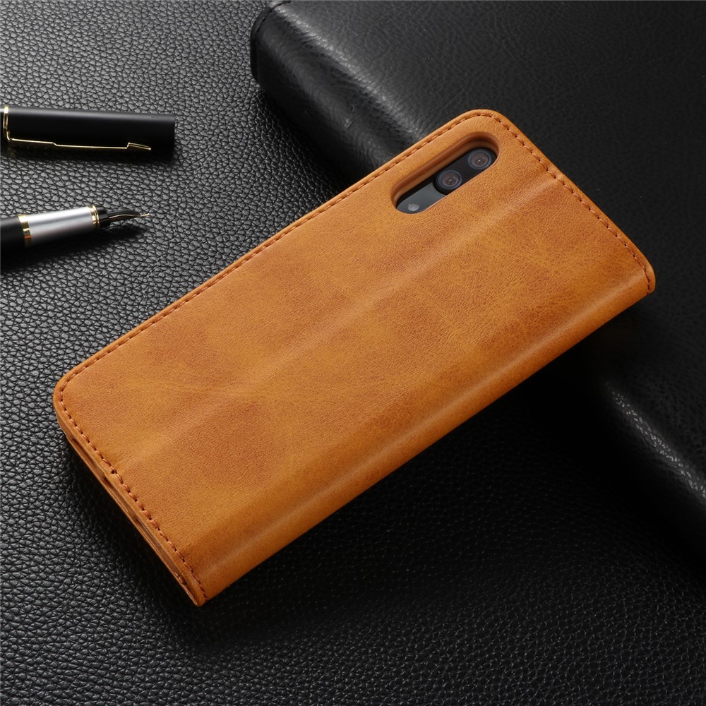 Lc. Imeeke Wallet Stand Leather Flip Case с Карточными Слотами Для Huawei P20 - Коричневый-8