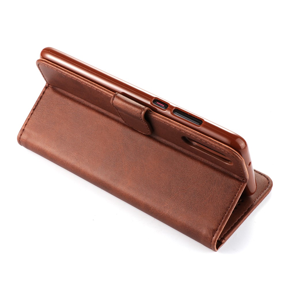 LC.IMEEKE Leather Wallet Protective Cover with Stand for Huawei P20 - Coffee-2