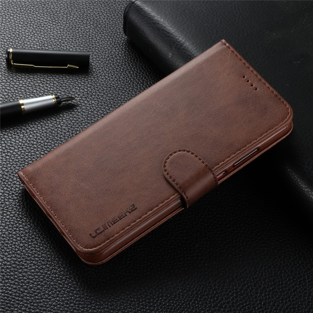 LC.IMEEKE Leather Wallet Protective Cover with Stand for Huawei P20 - Coffee-7