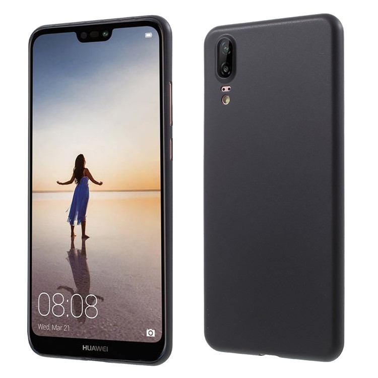 CAFELF 0.4mm Ultra Thin Matte PP Hard Cover Shell for Huawei P20 - Black-1