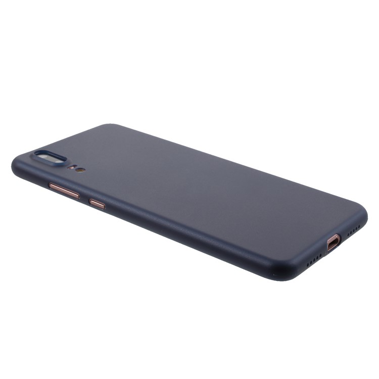 CAFELF 0.4mm Ultra Thin Matte PP Hard Cover Shell for Huawei P20 - Dark Blue-4