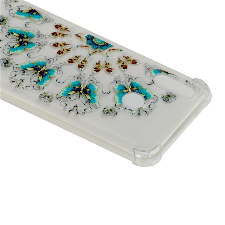 Pattern Printing Drop-Proof See-through TPU Case for Huawei P20 Lite / Nova 3e - Butterflies-4