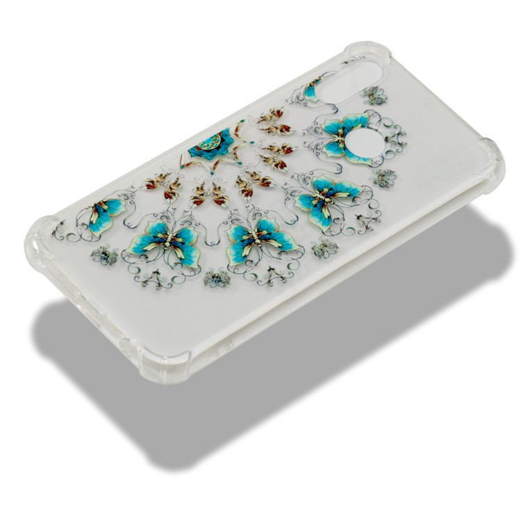 Pattern Printing Drop-Proof See-through TPU Case for Huawei P20 Lite / Nova 3e - Butterflies-5