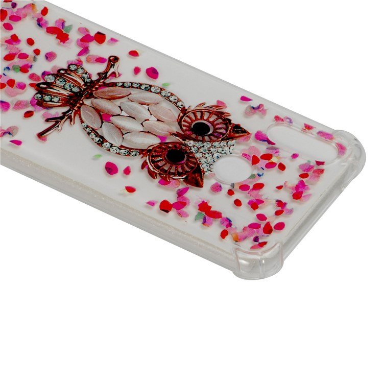 Pattern Printing Drop-Proof See-through TPU Case Cover for Huawei P20 Lite / Nova 3e - Shiny Owl-4