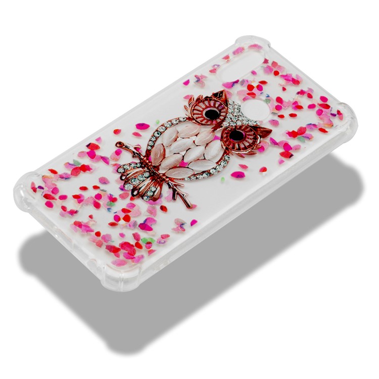 Pattern Printing Drop-Proof See-through TPU Case Cover for Huawei P20 Lite / Nova 3e - Shiny Owl-5