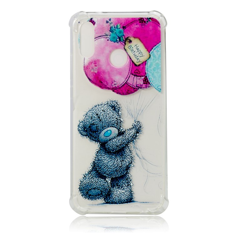 Pattern Printing Drop-Proof See-through TPU Shell for Huawei P20 Lite / Nova 3e - Bear and Balloon-2