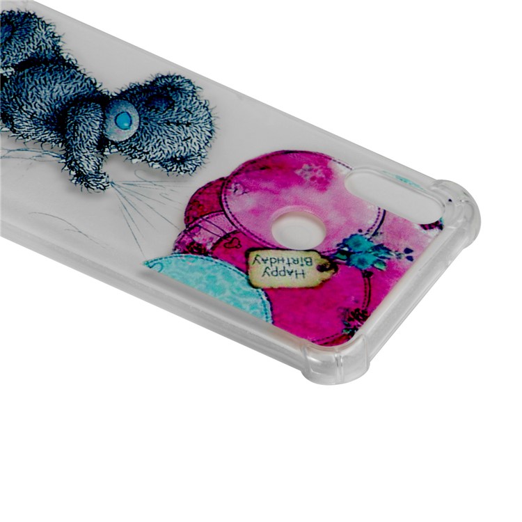 Pattern Printing Drop-Proof See-through TPU Shell for Huawei P20 Lite / Nova 3e - Bear and Balloon-4