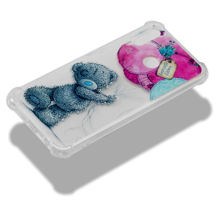 Pattern Printing Drop-Proof See-through TPU Shell for Huawei P20 Lite / Nova 3e - Bear and Balloon-5