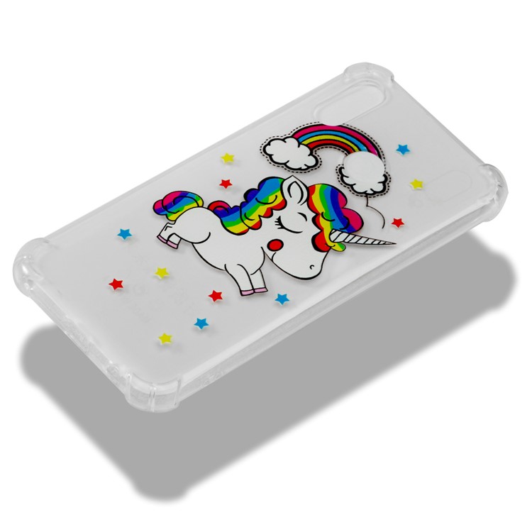Pattern Printing Drop-Proof See-through TPU Cover for Huawei P20 Lite / Nova 3e - Unicorn-5