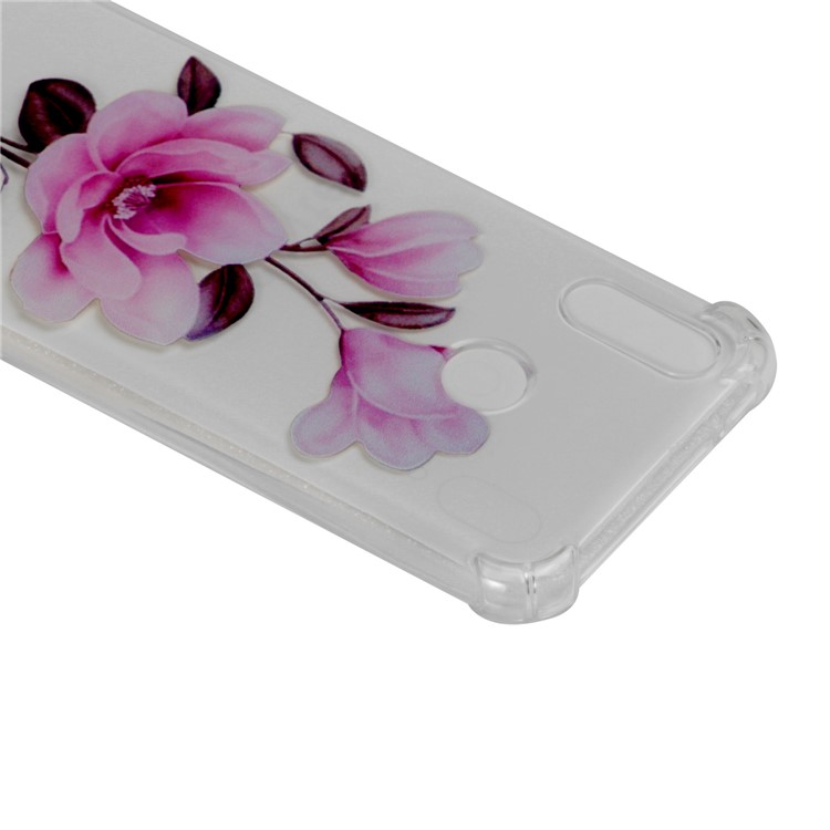 Pattern Printing Drop-Proof See-through TPU Accessory Case for Huawei P20 Lite / Nova 3e - Vivid Flower-4
