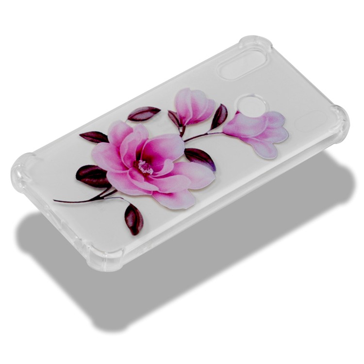 Pattern Printing Drop-Proof See-through TPU Accessory Case for Huawei P20 Lite / Nova 3e - Vivid Flower-5