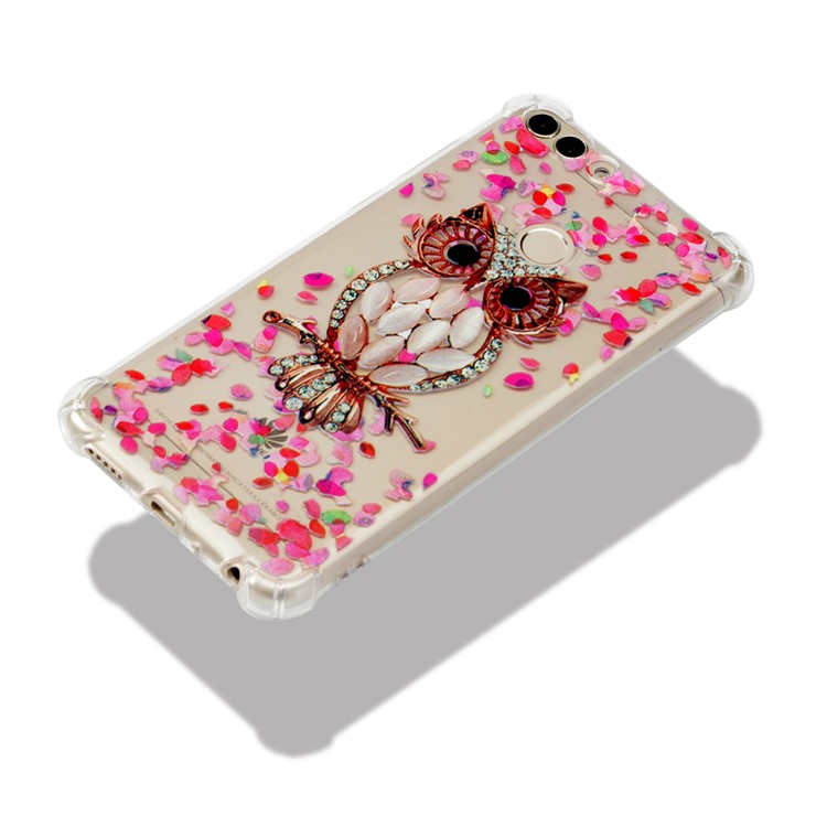 Patterned TPU Cellphone Lightweight Cover for Huawei P Smart / Huawei Enjoy 7S - Shiny Owl-5