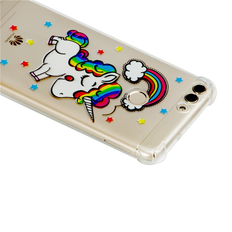 Patterned TPU Cellphone Case Accessory for Huawei P Smart / Huawei Enjoy 7S - Unicorn-4