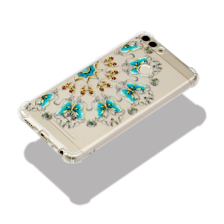 Pattern Printing Flexible TPU Cellphone Cover for Huawei P Smart / Huawei Enjoy 7S - Butterflies-5