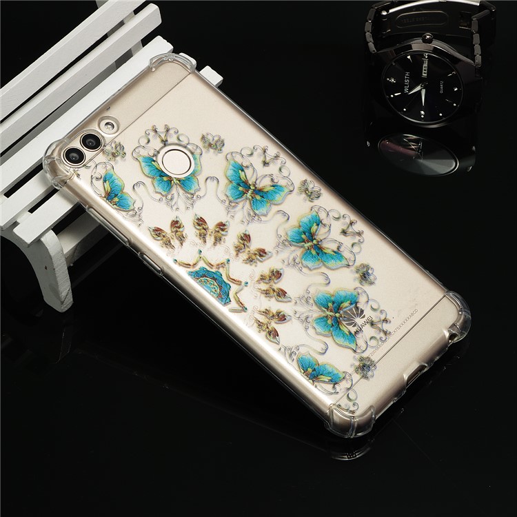 Pattern Printing Flexible TPU Cellphone Cover for Huawei P Smart / Huawei Enjoy 7S - Butterflies-6