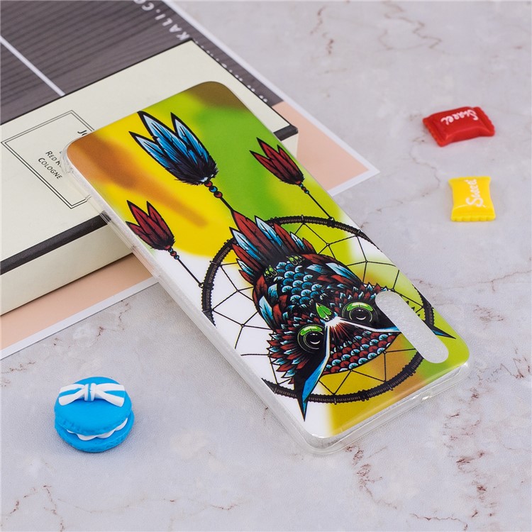Luminous IMD Patterned Soft TPU Gel Shell for Huawei P20 - Owl Dream Catcher-5
