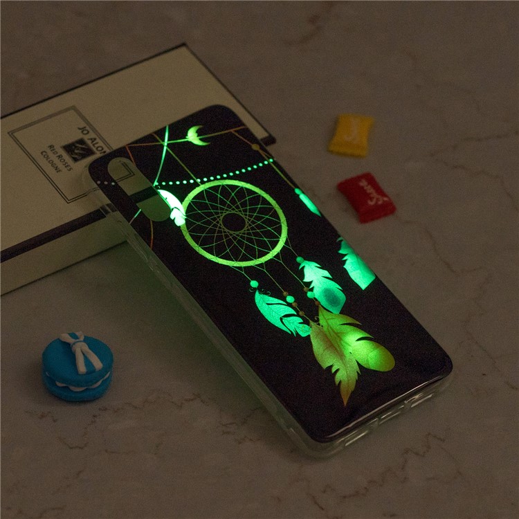 Luminous IMD Patterned Soft TPU Phone Case for Huawei P20 - Dream Catcher Feather-6