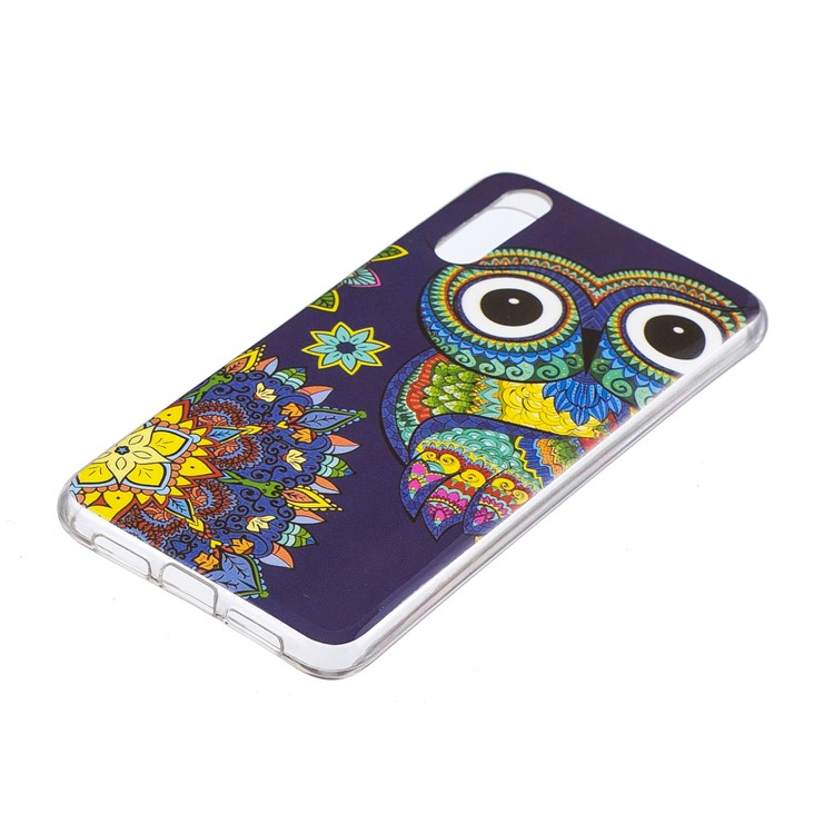 Luminous IMD Patterned Soft TPU Phone Shell for Huawei P20 - Colorized Owl-2