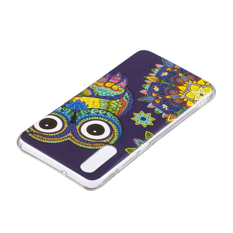 Luminous IMD Patterned Soft TPU Phone Shell for Huawei P20 - Colorized Owl-3