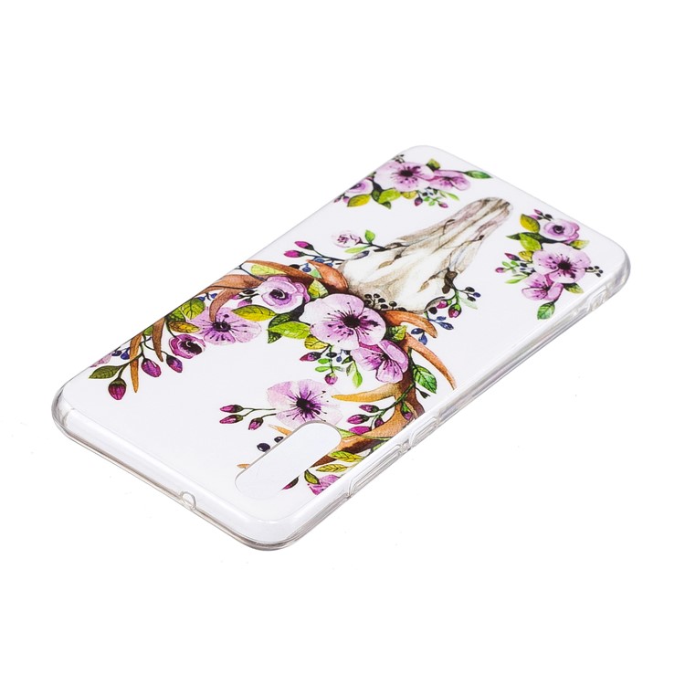 Luminous IMD Patterned Soft TPU Mobile Cover for Huawei P20 - Flowered Elk-3