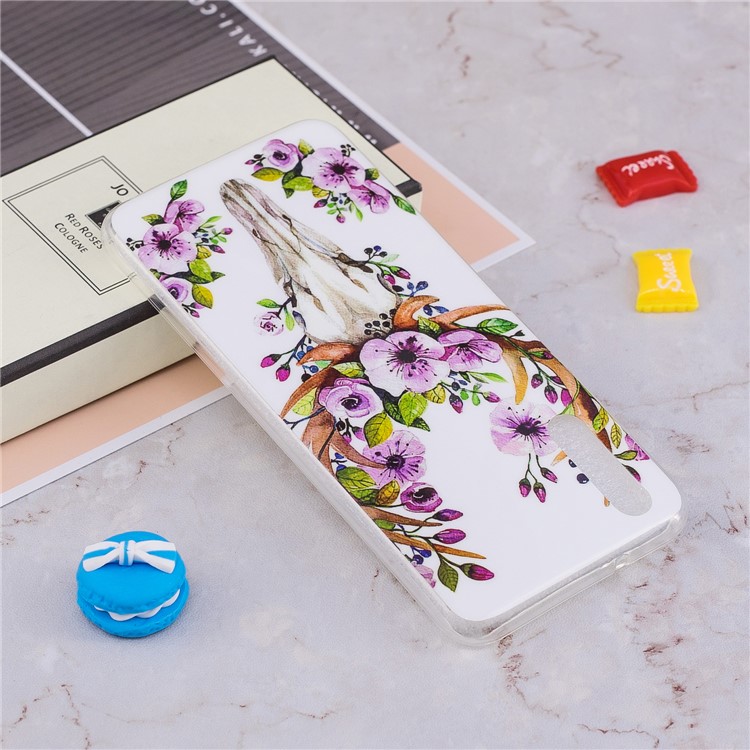 Luminous IMD Patterned Soft TPU Mobile Cover for Huawei P20 - Flowered Elk-5