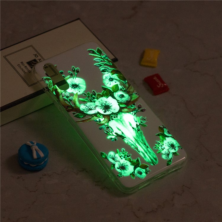 Luminous IMD Patterned Soft TPU Mobile Cover for Huawei P20 - Flowered Elk-6