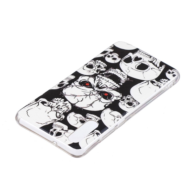 Luminous IMD Patterned Soft TPU Mobile Shell for Huawei P20 - Skulls-3