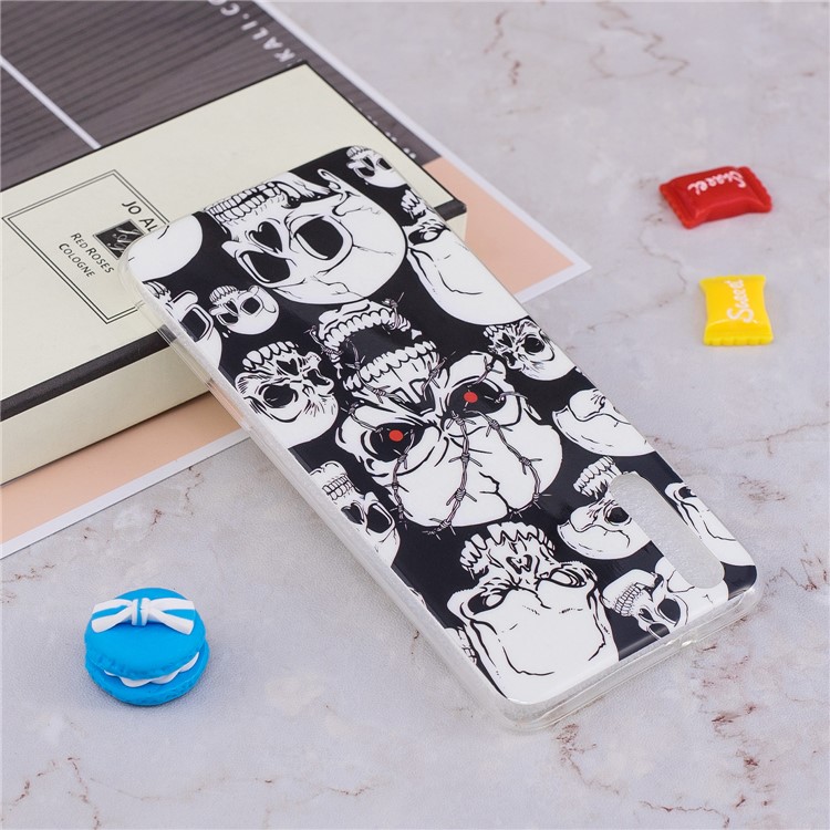 Luminous IMD Patterned Soft TPU Mobile Shell for Huawei P20 - Skulls-5
