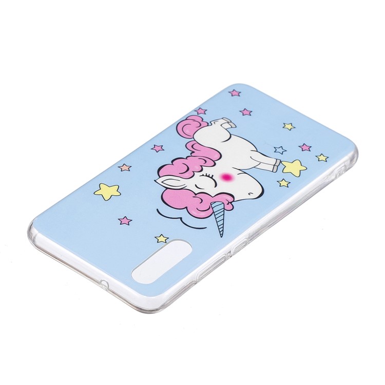 Luminous IMD Patterned Soft TPU Case Accessory for Huawei P20 - Shy Unicorn-3