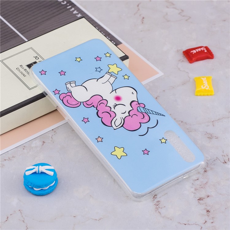 Luminous IMD Patterned Soft TPU Case Accessory for Huawei P20 - Shy Unicorn-5