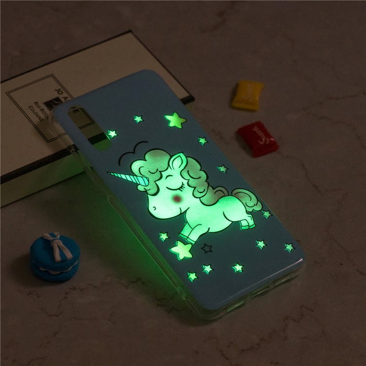 Luminous IMD Patterned Soft TPU Case Accessory for Huawei P20 - Shy Unicorn-6